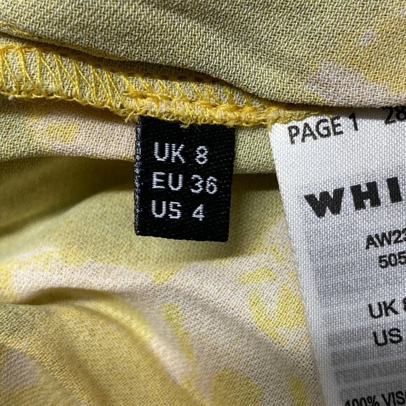 Whistles Women's Palm Floral Midi Dress – Size 4 – Gold Carmel Print - Picture 5 of 8